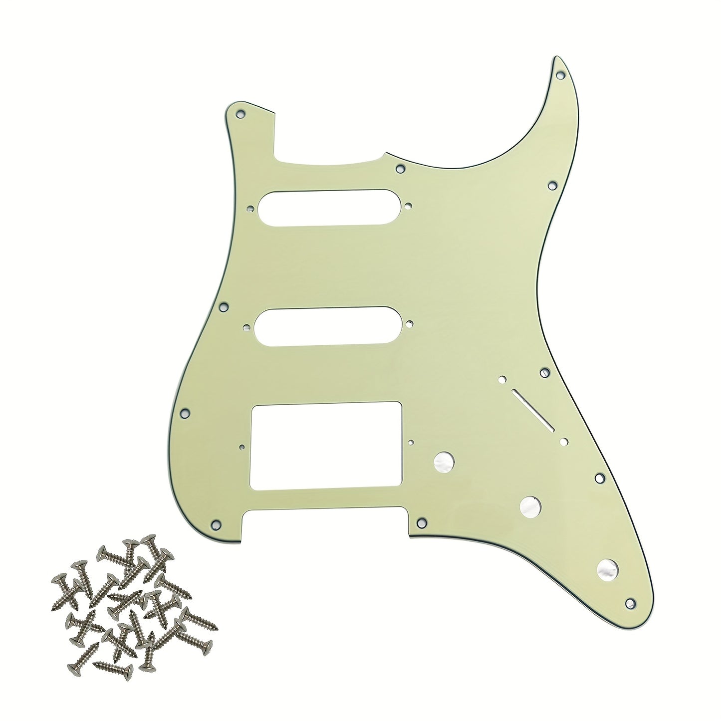 HSS 11-hole ST electric guitar pickguard for standard FD ST modern style guitars, colors available: black, white, beige.