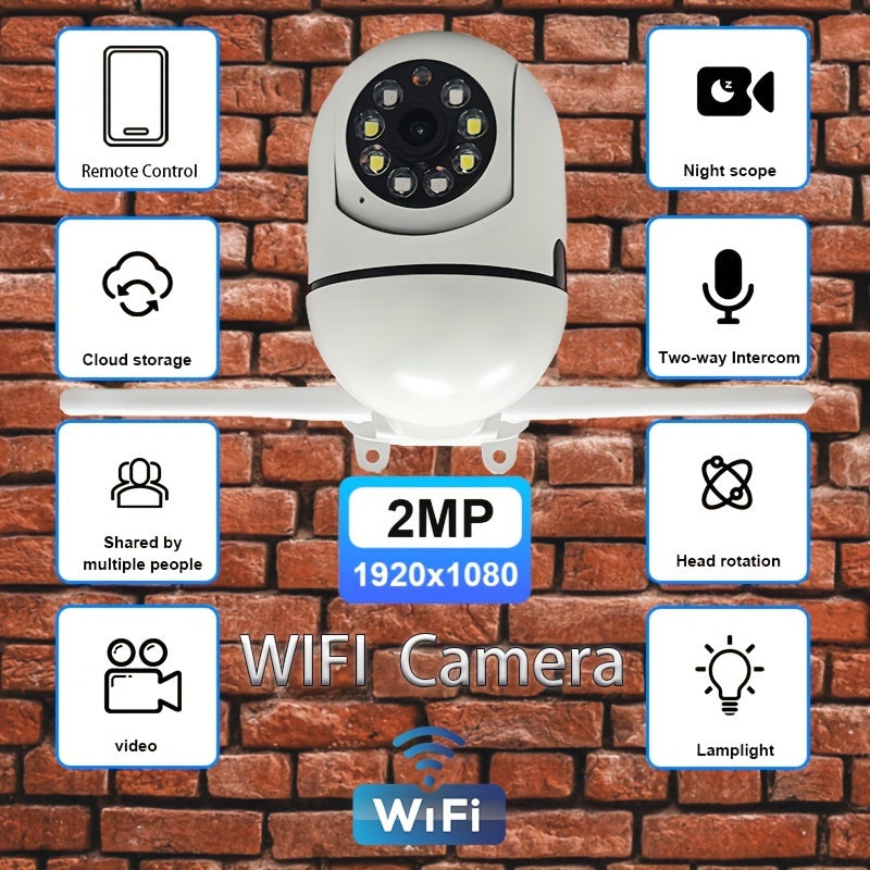 Get the perfect gift for Christmas, Halloween, or Thanksgiving with this 1080p HD WiFi home security camera! Featuring 355° panoramic view, two-way audio, motion detection, and remote access. USB powered and smartphone compatible for easy use.