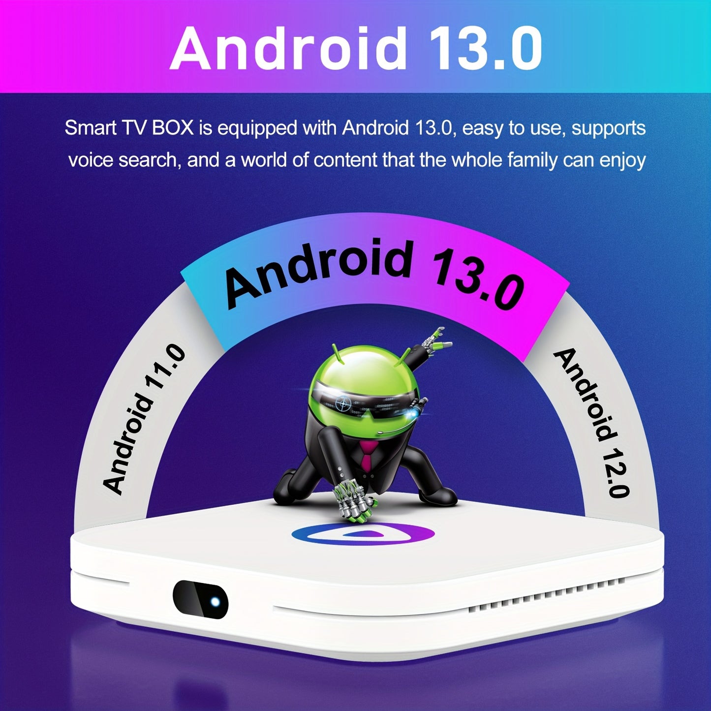 H96 Max M1 Смарт ТВ Бокс с Android 13, RK3528 Четырехъядерный Чип, Двухдиапазонный Wifi, HDR, OTA, DLNA, Airplay, Wifi Дисплей, Беспроводной 4.0, USB 2.0, Настраиваемые Обои.