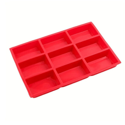 1 set of silicone mini baking tray which includes a non-stick mini bread pan and a 9-cavity silicone bread baking mold. This set is perfect for making mini bread cakes, bread, and meat dishes.