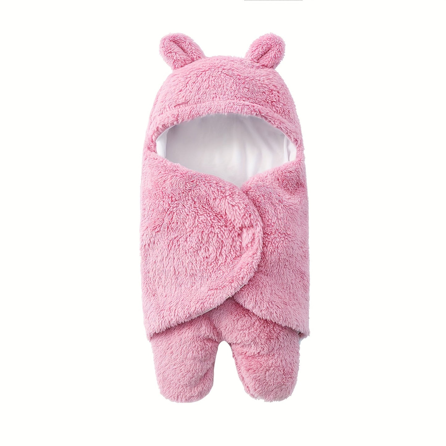 Ultra soft newborn fleece teddy bear swaddle for winter, perfect for Christmas, Halloween, and Thanksgiving Day gift.