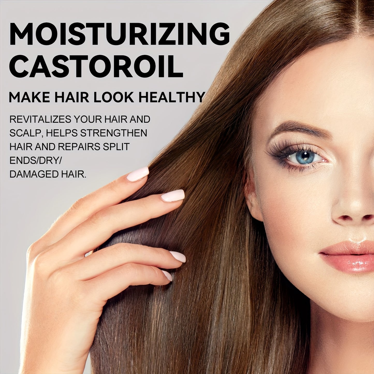 200ml Castor Oil for Hair, Eyelashes, Eyebrows & Skin, Cold-Pressed Unrefined