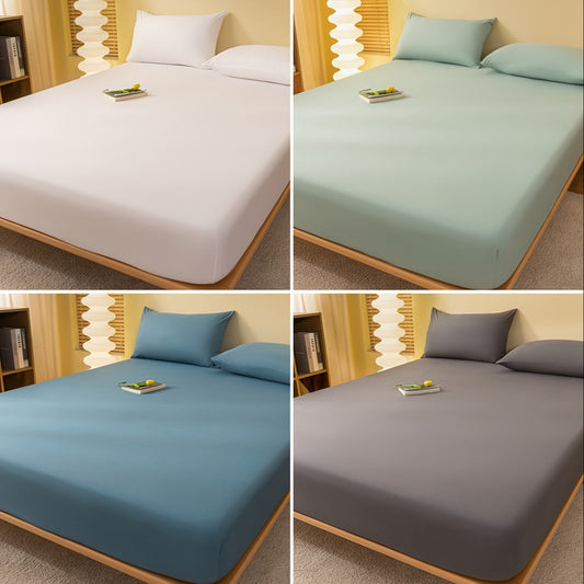 Soft fitted sheet that is dustproof and stainproof, washable, warm, breathable, comfortable, and multifunctional mattress protector. Perfect for bedroom, guest room, apartment, or school. Ideal for use all year round.