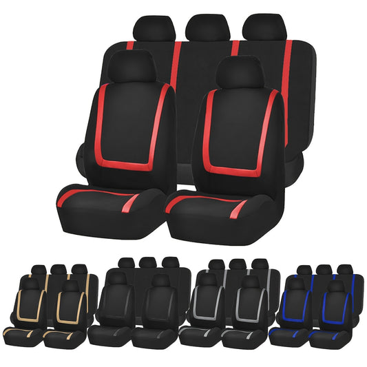 U-Design polyester car seat cover fits 5 seats.