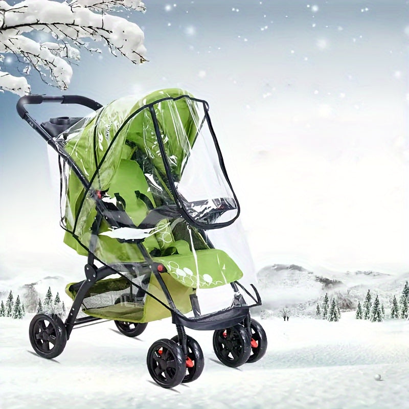 Transparent, breathable, and versatile, the Universal Stroller Rain Cover provides protection from weather conditions, wind, and the sun for your baby and their stroller. This accessory is a must-have for any parent on-the-go.