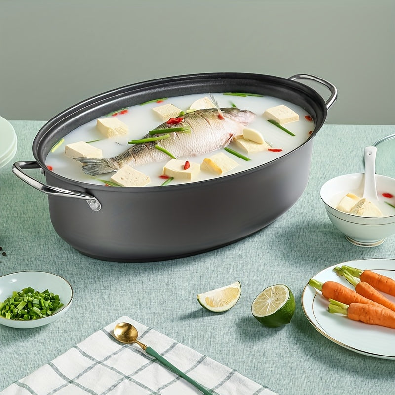 Multipurpose Large Steamer Pot with Non-Stick Coating - Ideal for Cooking Seafood, Fish & More - Works with Gas & Induction Stoves, Grill, and in Home Kitchens