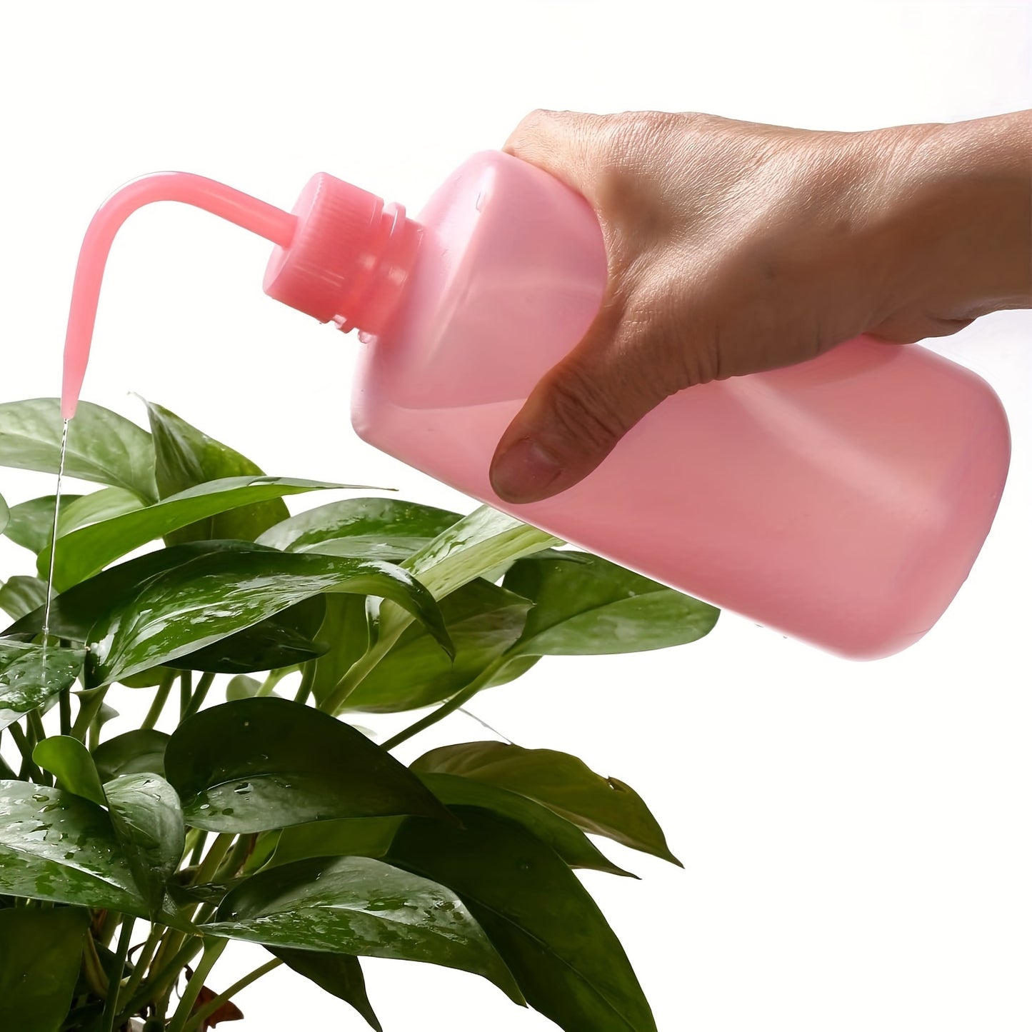 1 set of watering bottles with plastic curved mouth, safe rinse bottle watering tool for plants and flowers, including a squeeze watering can, succulent watering bottle, potted plant