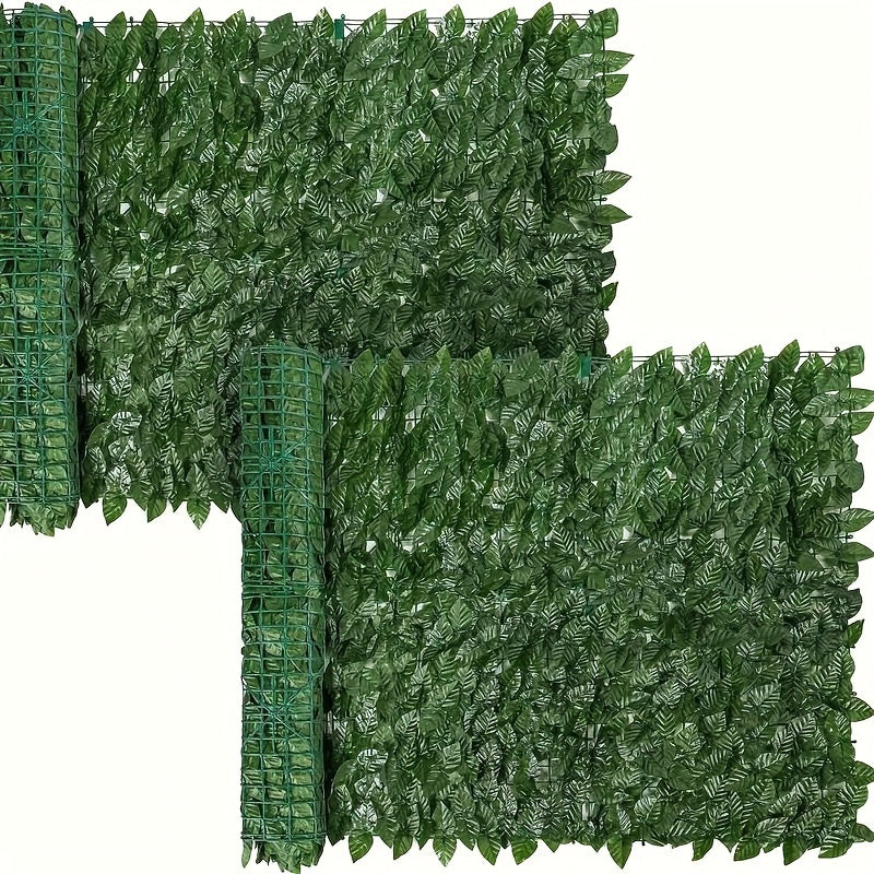 2 rolls of 3m artificial ivy fence for outdoor garden privacy wall, wall-mounted with no power needed, perfect for festive outdoor decor.