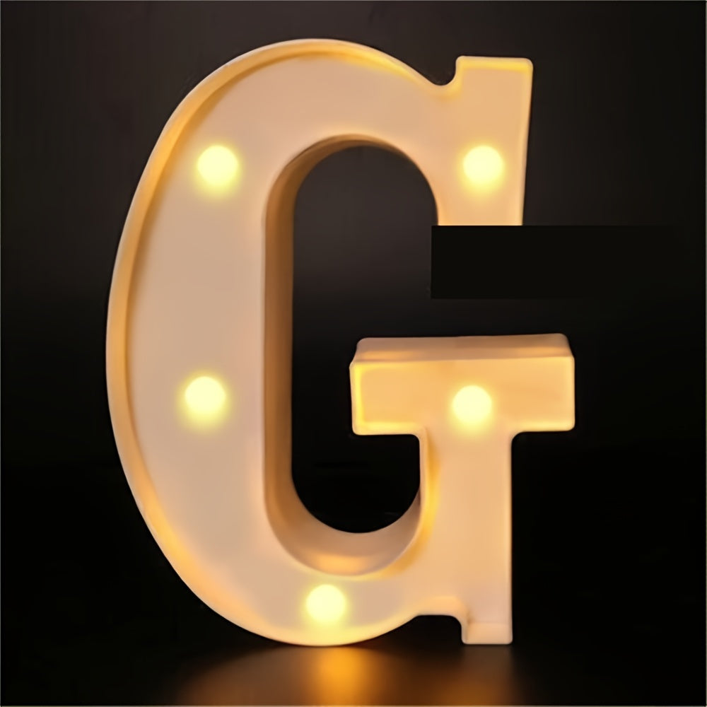 Elegant 16cm LED Alphabet & Number Night Lights - Battery-Powered, Warm White Glow for Home Decor, Events, Holidays - High-Quality, Easy to Install.