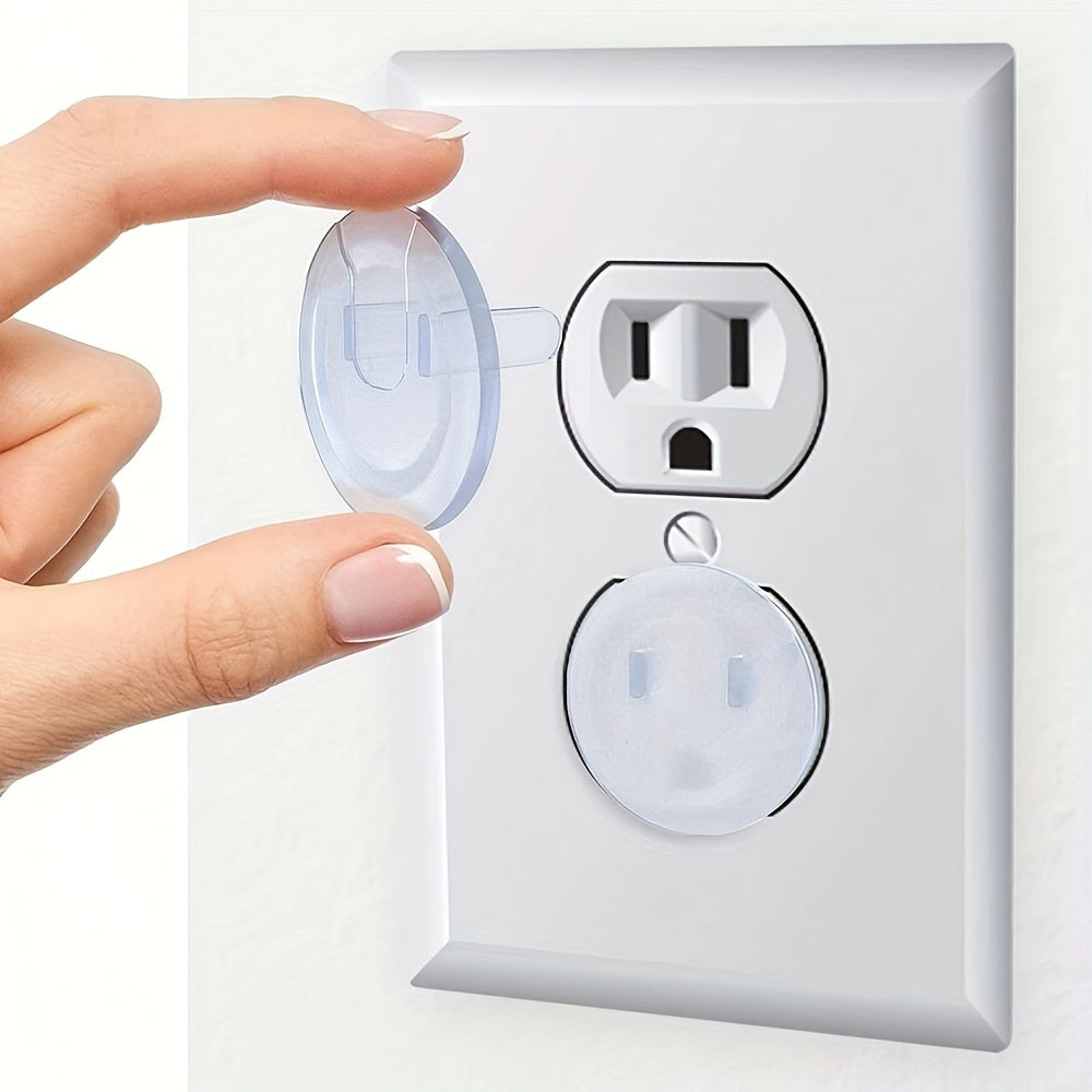 Protective covers for electrical outlets designed for children - see-through, secure, and fashionable for outlets with three holes - ideal for enhancing your Christmas, Halloween, or Thanksgiving décor.