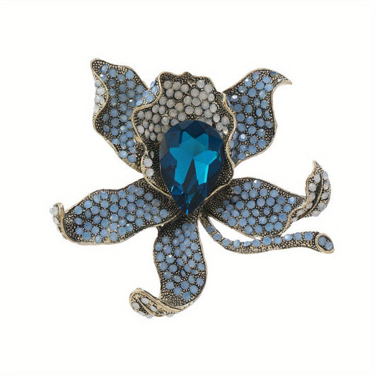 ESSHPULE offers a luxurious Pink Rhinestone Iris Brooch - a vintage-inspired fashion accessory designed for coats and suits. Ideal for banquets and special occasions, this exquisite brooch from ESSHPULE adds a touch of elegance to any outfit.