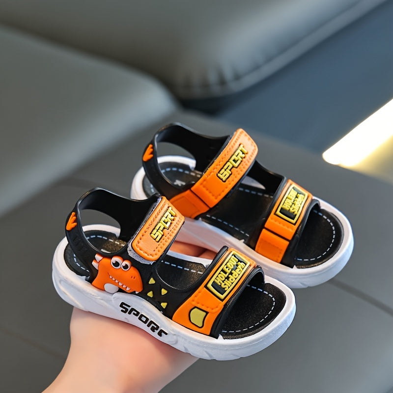 Children's PVC sandals with fun designs, adjustable closure, and durable construction for everyday wear in any season.