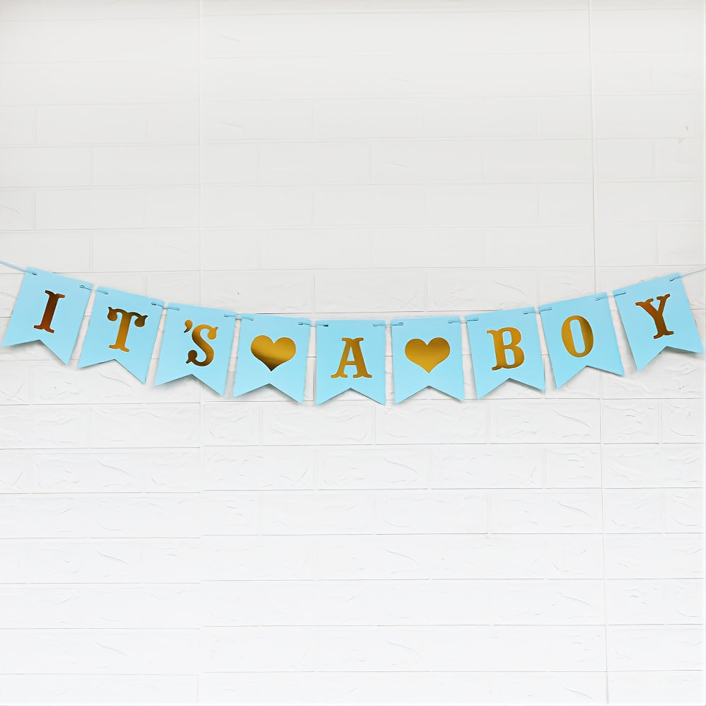 Boy's Burlap Banner - Ideal for Birthday and Christening Decor