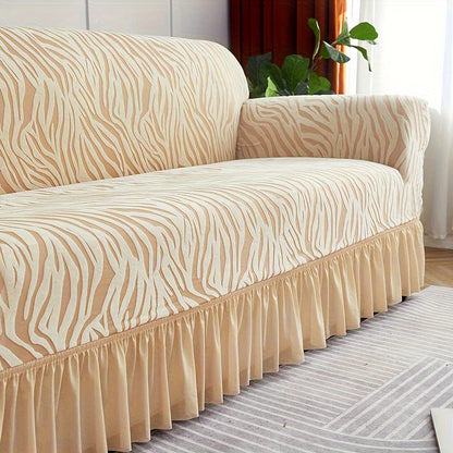 Stretch integrated sofa slipcover for home decor protection.