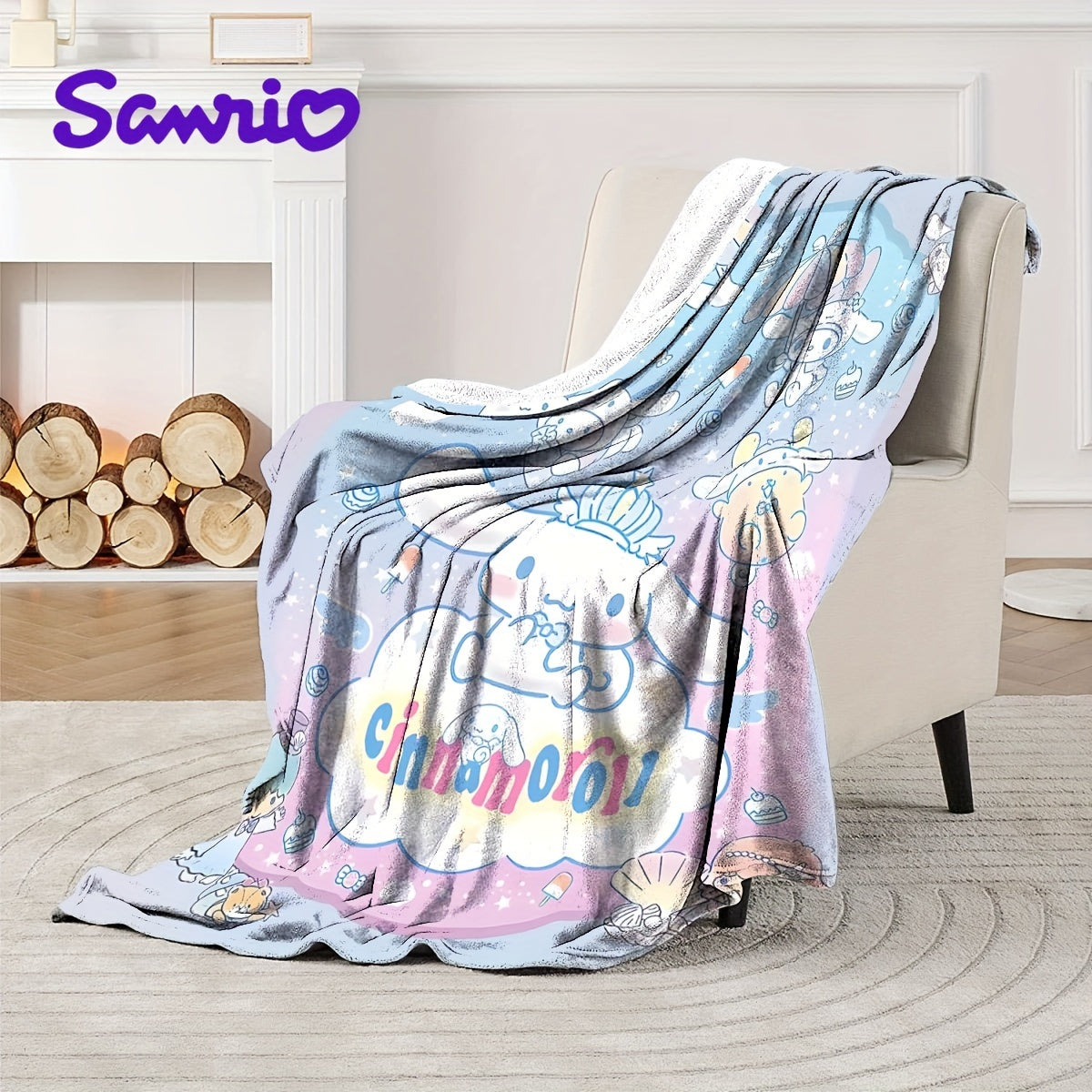 Stay cozy with this adorable Sanrio Big Eared Dog flannel blanket featuring a cartoon digital print. Designed for ultimate comfort, this cute blanket is perfect for adding a touch of comfort and style to any living space. Wrap yourself in warmth and