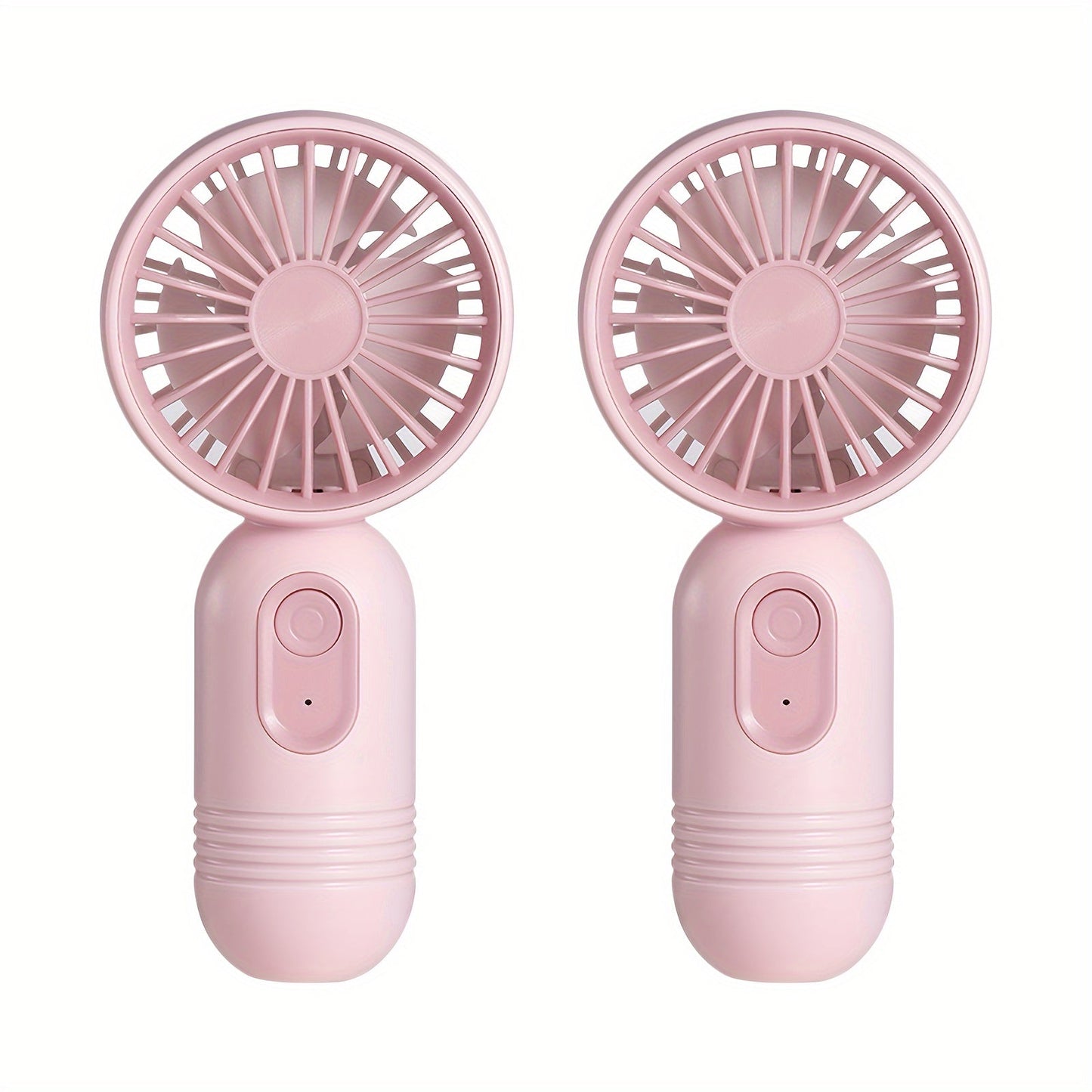 Stay cool in hot weather with this set of 2 Hanging Neck Fans with lanyards, perfect for office, outdoor activities, travel, and camping. These mini portable fans feature USB charging, 3 speeds, and are ideal for makeup touch-ups. A must-have for female