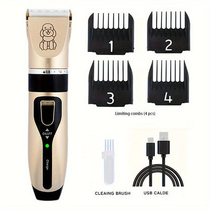 USB rechargeable Electric Pet Grooming Kit for Cats and Dogs