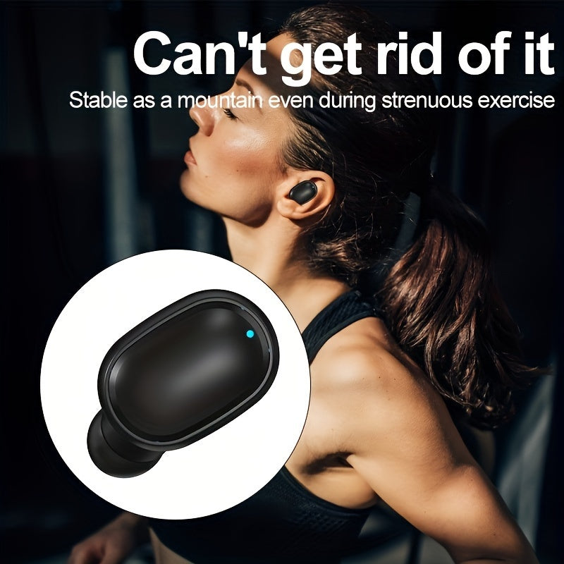 Wireless earphones with LED display, touch control, and in-ear design for IOS/Android.