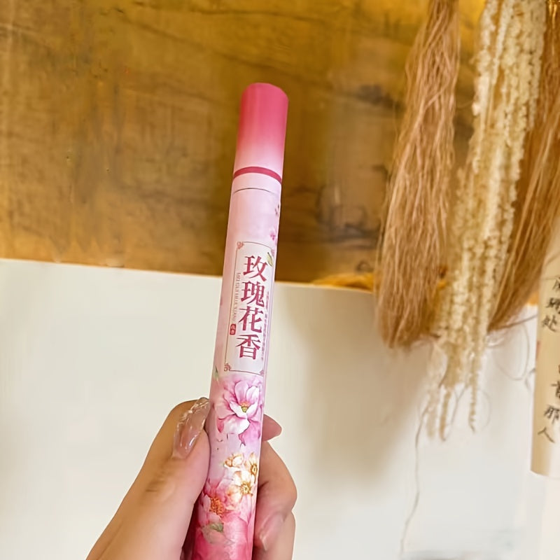 40 pieces of floral-scented incense sticks (20g each) in Osmanthus, Lavender, and Rose scents for air purification, odor elimination, and a luxurious home fragrance experience for women.