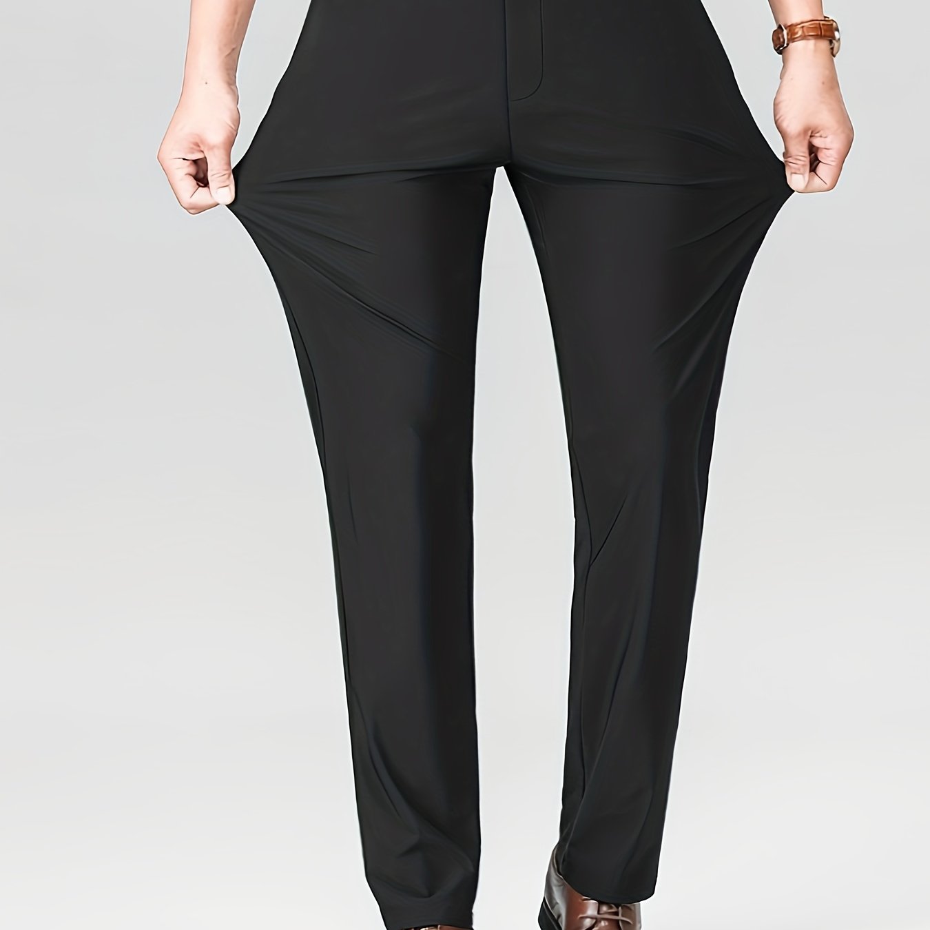 Men's straight suit pants are ideal for business activities and offices.