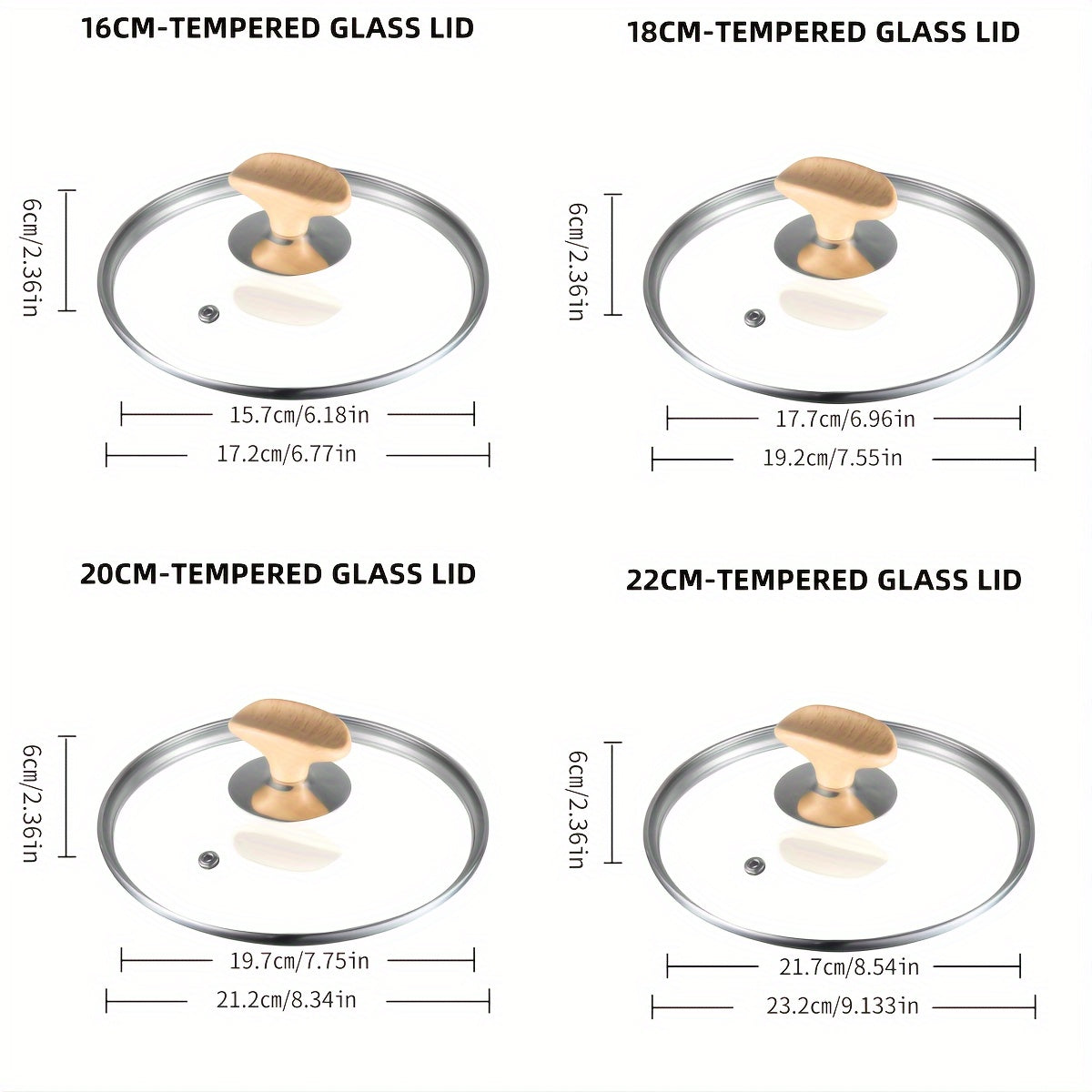 1 piece of Snow Pan Lid made of glass and stainless steel, suitable for covering soup pots and boiled pots. This household item is a tempered glass cover that is perfect for kitchen supplies and can be used as a cookware accessory.