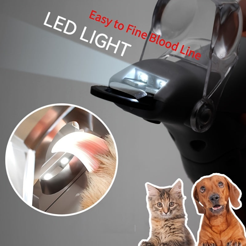 Cat and Dog Nail Clippers with LED Lights and Cleaning Supplies