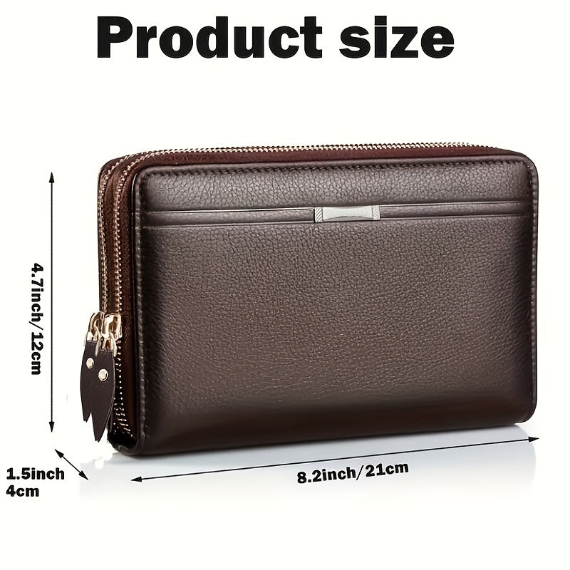 Long wallet for men, large clutch bag, mobile phone bag - ideal gift.