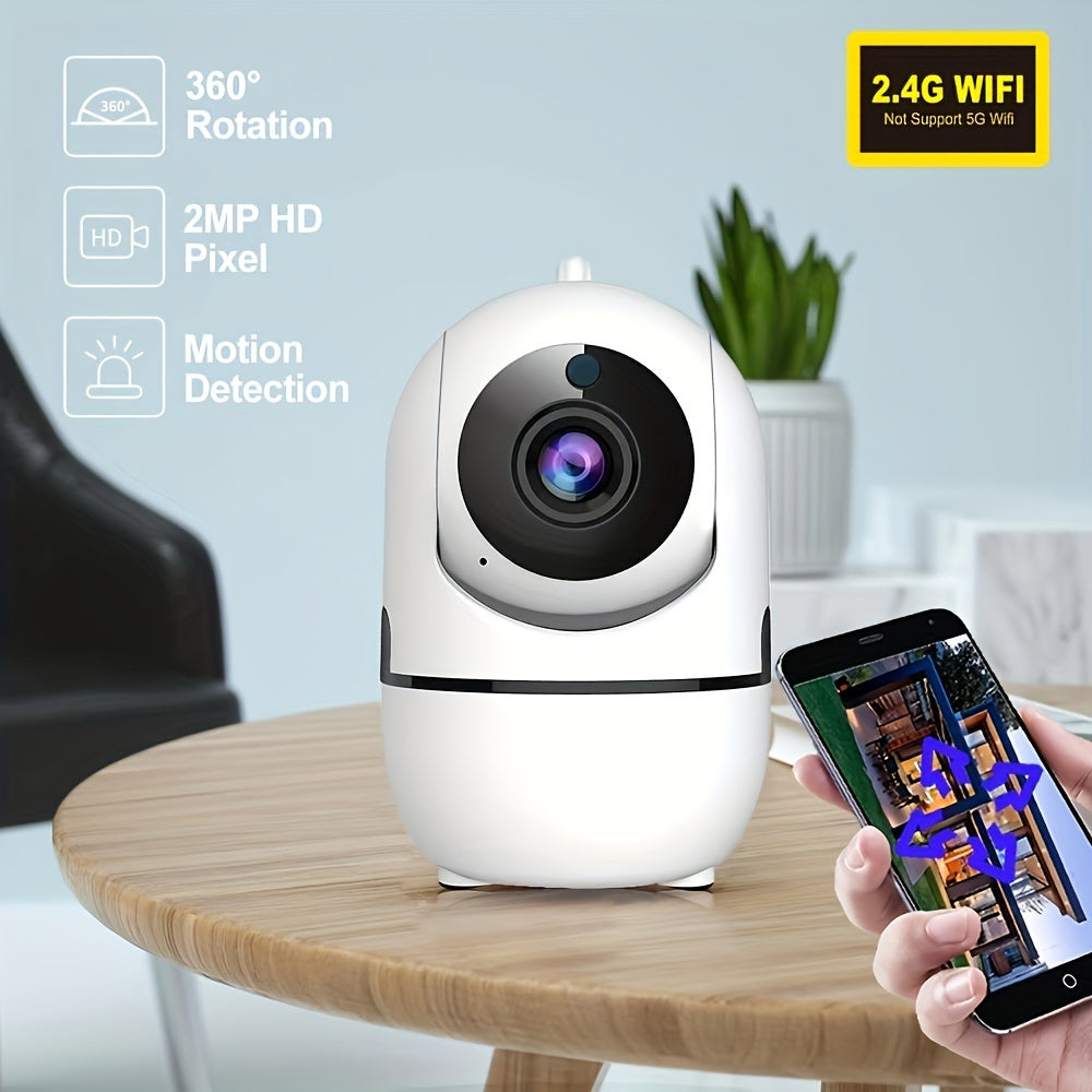 1080P HD WiFi Home Security Camera with Auto-Tracking, Motion Detection, Night Vision & Two-Way Audio for Indoor Use, Youngsters, Pet Monitoring.