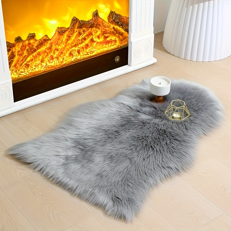 Get cozy with our 1-piece wool-like area rug made of plush suede with a braided weave design. This machine washable carpet is perfect for indoor bedroom decor, made from 20% polyester and 80% acrylic. Featuring a long bottom, it is ideal for home