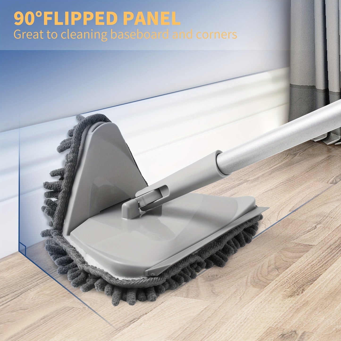 This versatile cleaning tool is a must-have for your home. The 80-inch extendable metal mop comes with 6 microfiber pads, perfect for wet and dry use. Clean your living room, bedroom, outdoor spaces, bathroom, kitchen floors, walls, ceilings, and