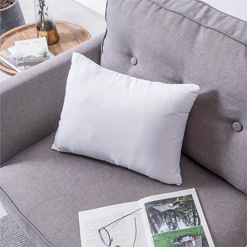 White Throw Pillow Inserts in Contemporary Design 30.48x50.8 cm, Easy to Clean in Machine, Versatile Decorative Cushion for Sofa, Couch, Bed, or Office, Filled and Covered with Polyester for All-Season Comfort, Features Sewn Seam Closure