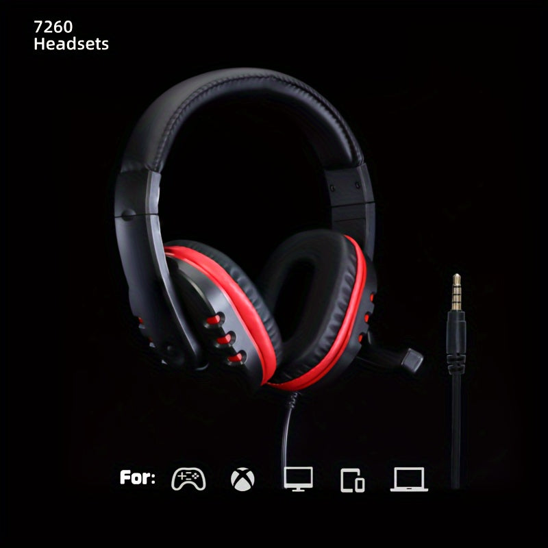 Model 7262 Heavy Bass Headset for PS4/XBOX-ONE/PC/Head-mounted Headphones