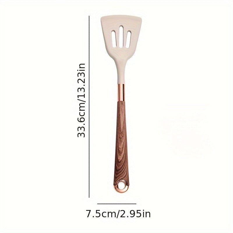 Durable Silicone Kitchen Shovel with Slotted Design - Heat-Resistant, Non-Stick, and Easy to Clean - Ideal for Cooking and Baking - 1 Piece