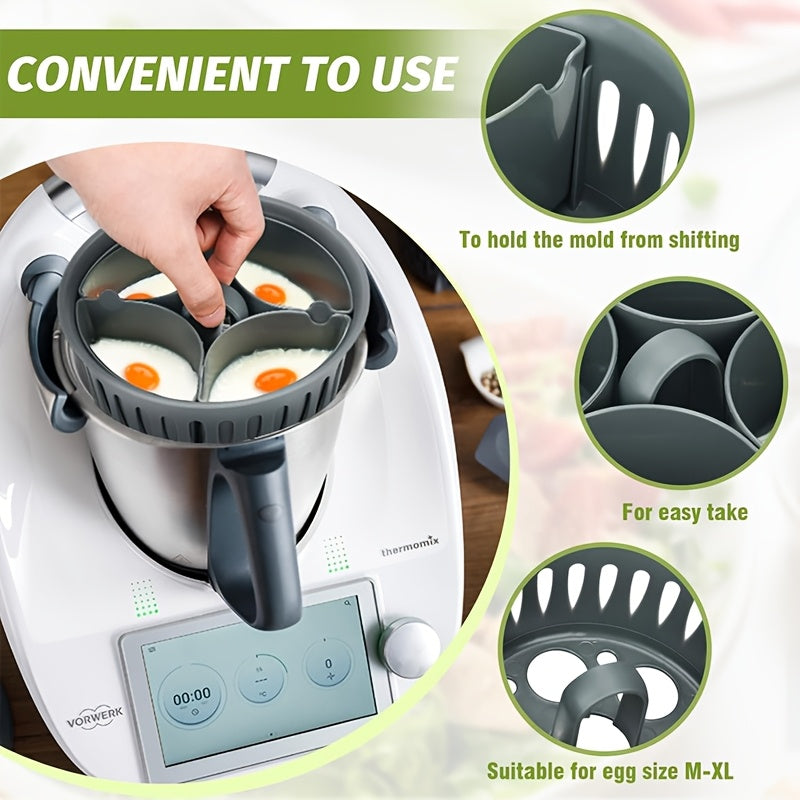 1 piece 2-in-1 Egg Poacher and Holder, Thermomix Accessories compatible with TM5 TM6 TM31 - Made with PC Material, perfect for making Steamed Eggs