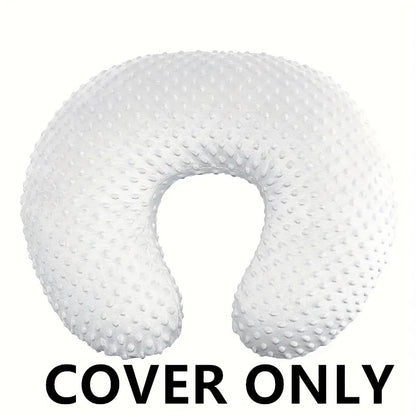 Soft and snug minky nursing pillow cover, ideal for breastfeeding and comfortable nursing for infants and babies.