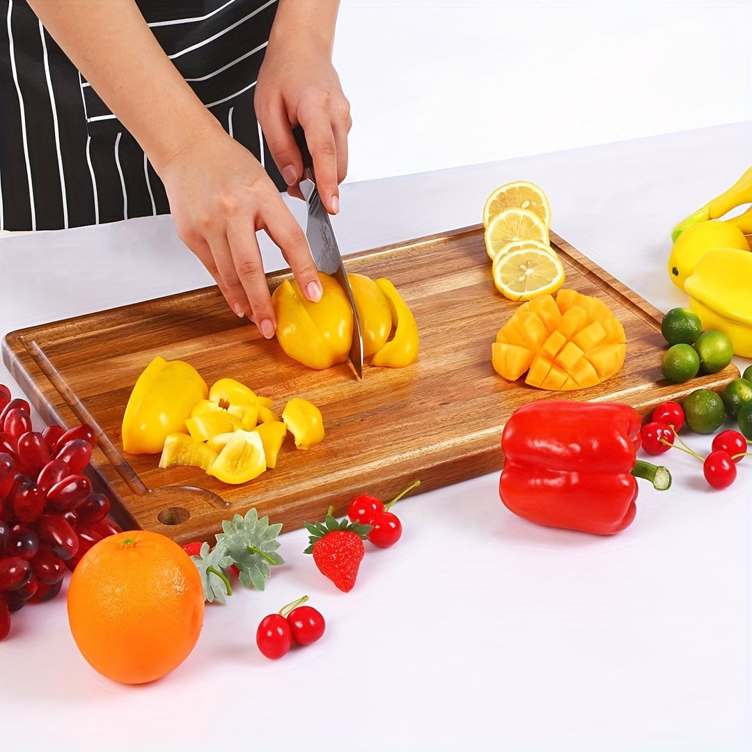 Best-Selling Premium Wooden Cutting Board for Professional Chefs - Perfect for Meat, Cheese, Bread, Vegetables & Fruits - Must-Have Kitchen Accessory for Home, Dorms, and Mother's Day Gift