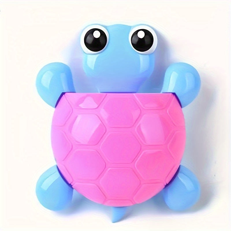 Turtle design suction cup toothbrush holder, great for Halloween and Christmas decorations.