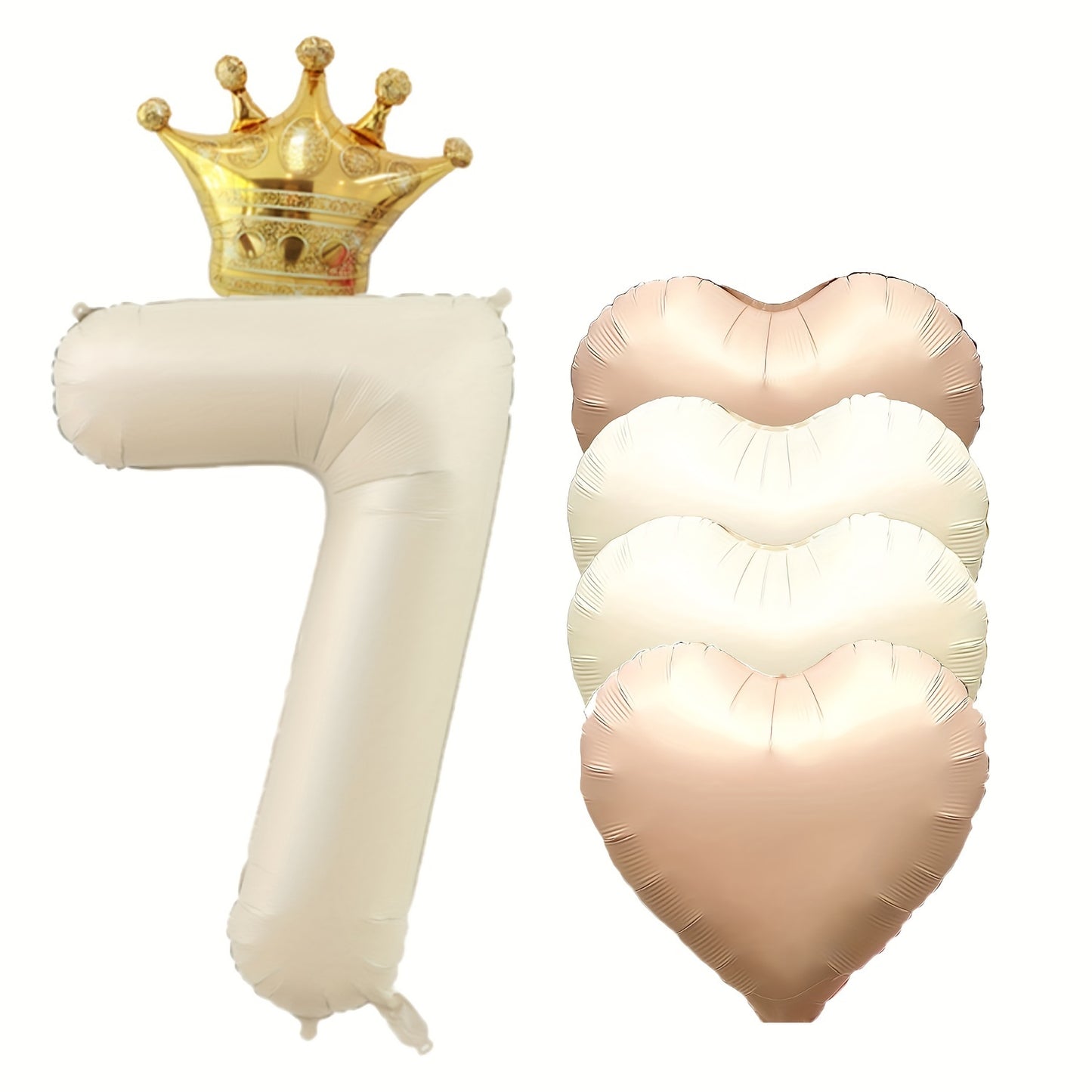 6-piece Number Foil Balloon Set for birthday parties, anniversaries, and themed events. Perfect for photo props and creating a festive atmosphere.