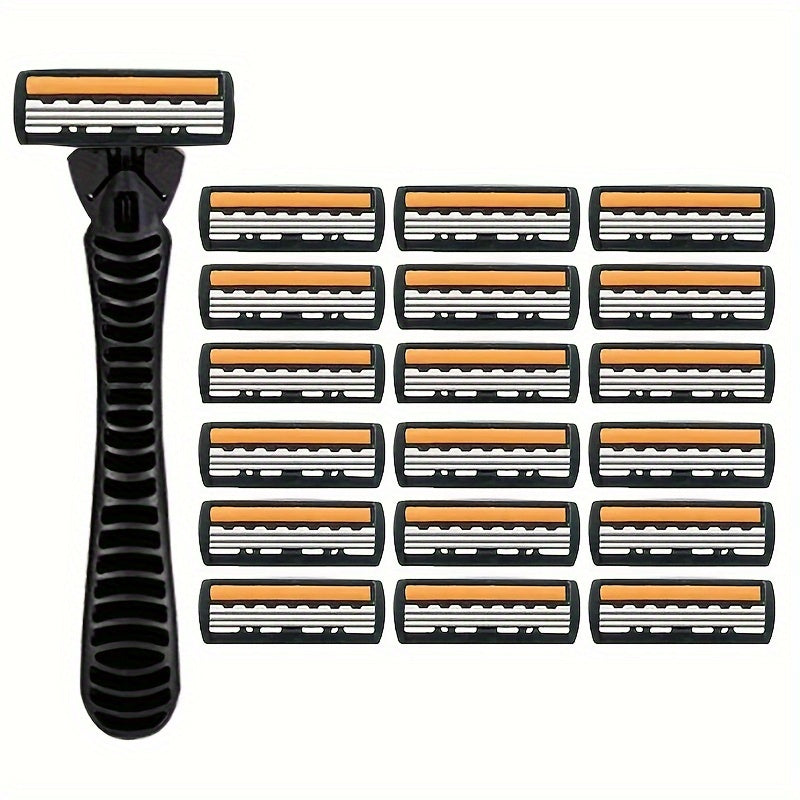 Classic 3-layer Manual Razor Set with multiple refill options for daily face care.