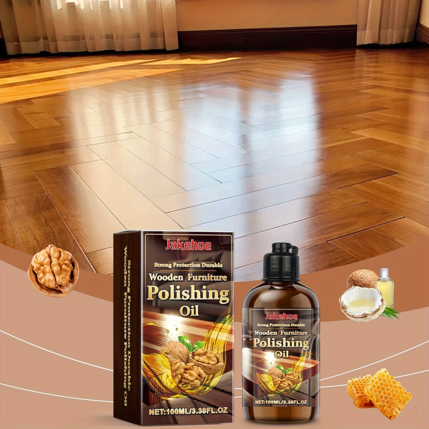 Enhance and Protect Your Wood Furniture with our Anti-Crack Polishing Oil - Creates a Shine, Maintains Cleanliness and Brightness - Suitable for Furniture, Floors, and other Wood Products