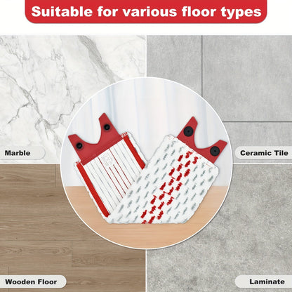 GHUICAN Ultramax Microfiber Mop Heads in Extra Large Size Pack, featuring Reusable, Washable High-Density Polyester & Nylon Mop Pads. Easy Attach & Detach Design for Effortless Home & Kitchen Floor Cleaning.