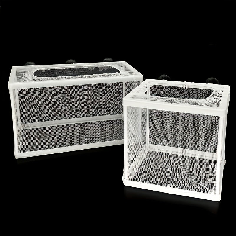 1pc Aquarium Breeding Isolation Net made of durable PE material for fish and shrimp separation in small tanks.