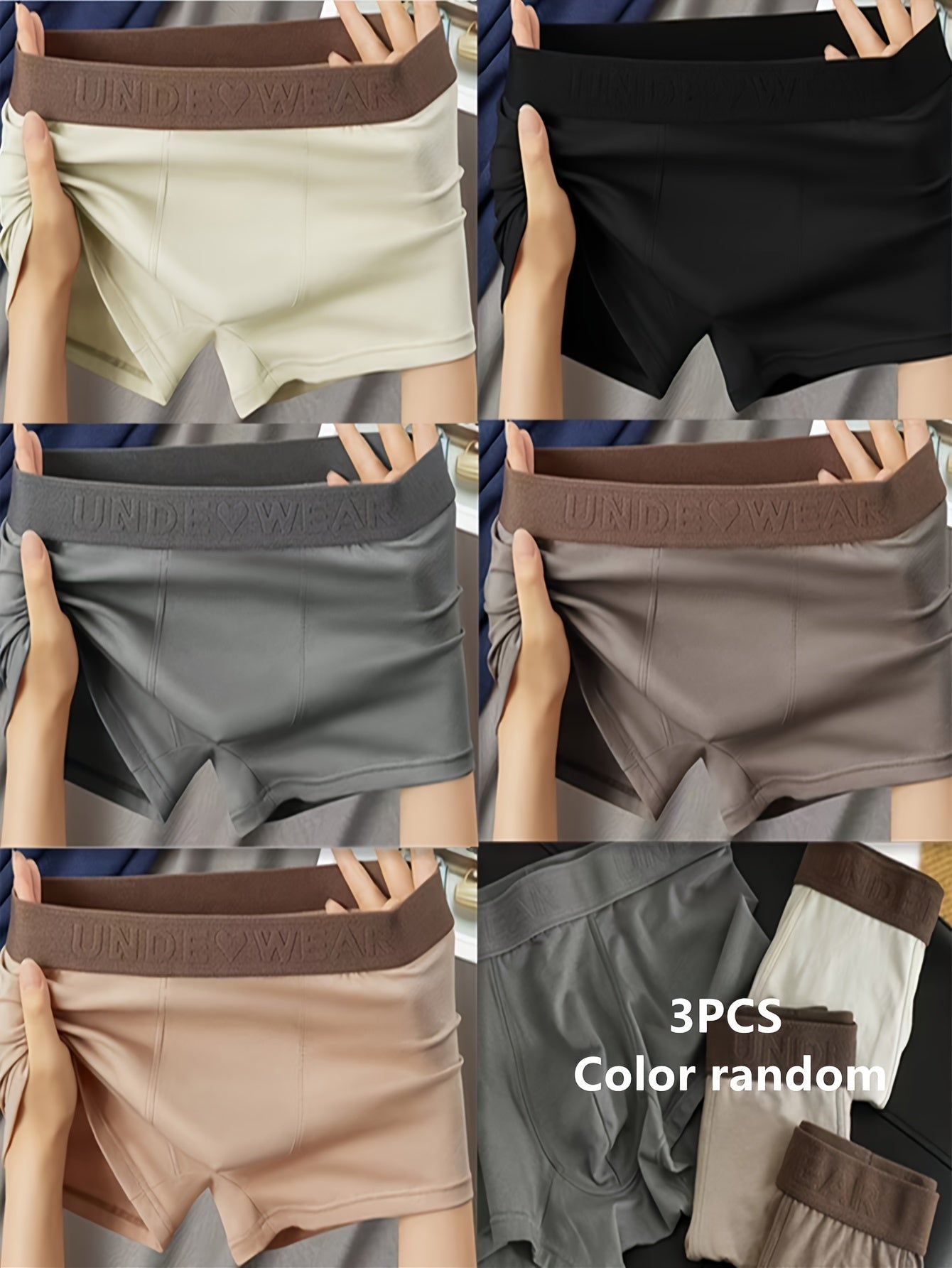 Three-pack of breathable, comfortable men's cotton briefs for teenagers with elastic waistband.