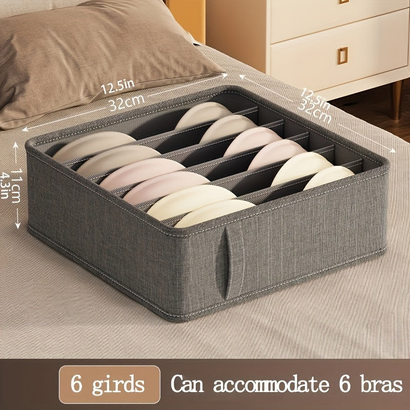 Organize your underwear, socks, and accessories with this set of fabric drawer organizers. Made of durable cationic material, these multi-functional wardrobe storage boxes come with dividers for easy classification. Available in various sizes to fit your