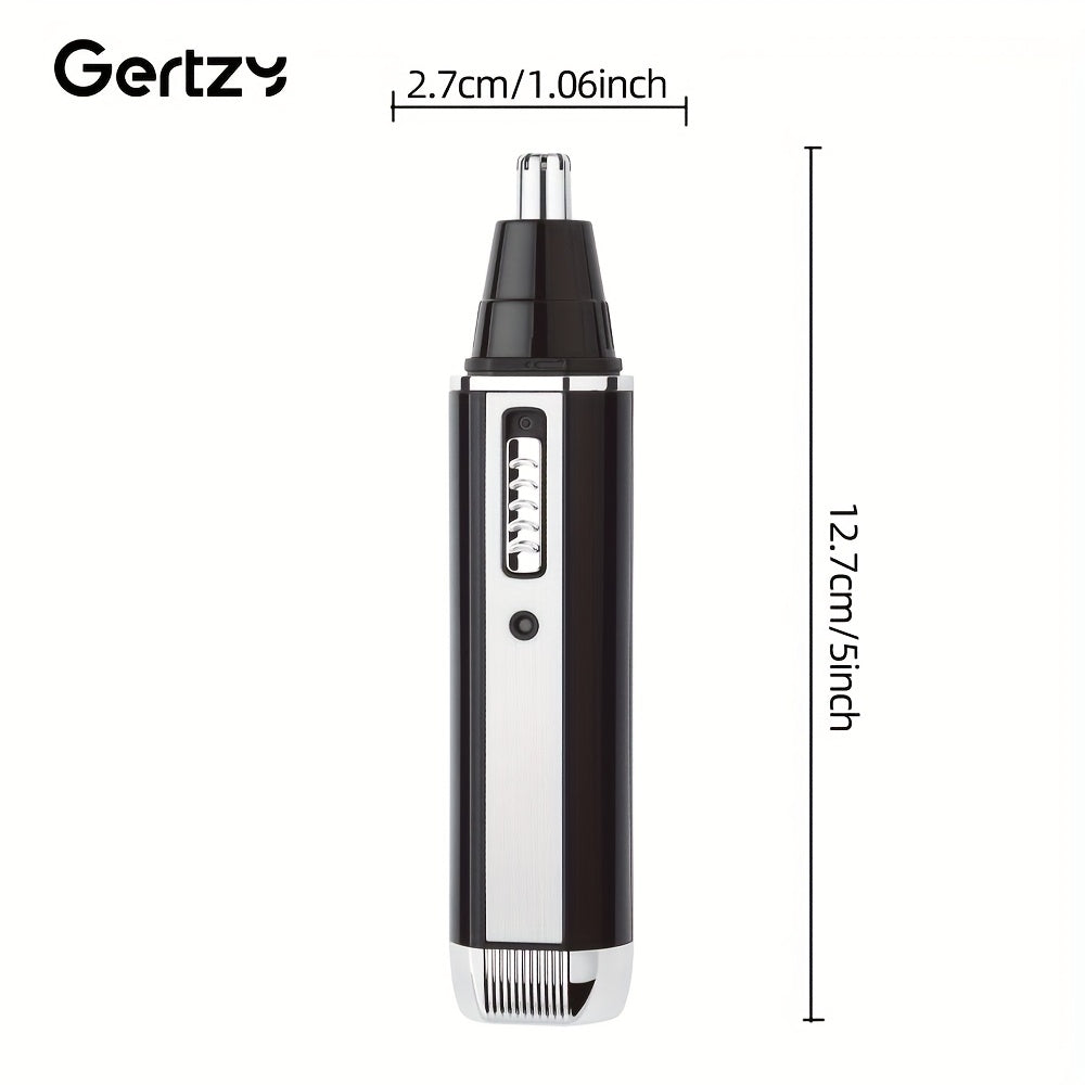 GERTZY 4-in-1 Men's Grooming Kit: USB rechargeable trimmer for nose, beard, eyebrows, and hair. LCD display, painless shaving, perfect gift. Stylish clippers with nickel-based battery.