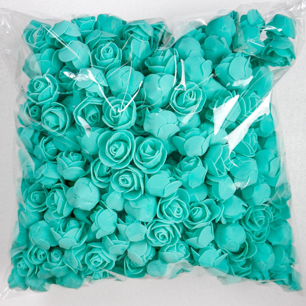 50 artificial foam rose flowers for weddings, home decor, scrapbooking, and Valentine's Day gifts - realistic and durable.