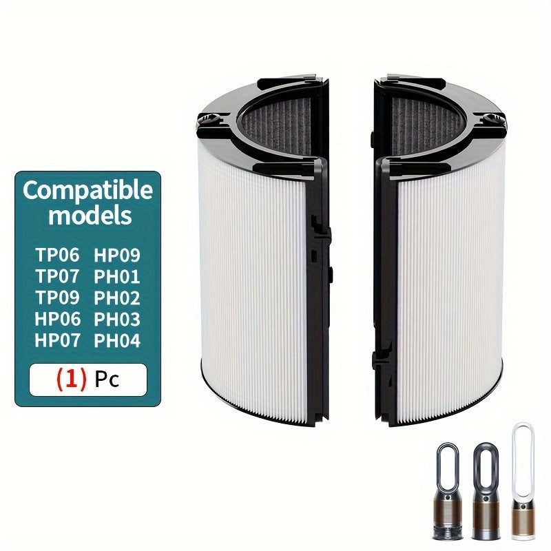 Topwell 360° Combi 2 In 1 HEPA+Carbon Replacement Filter Compatible With Dyson Models TP06, HP06, PH02, PH01, PH03, PH04, HP09, TP09, HP07, TP07, TP10, HP10. H13 Grade True HEPA Replacement Filter.