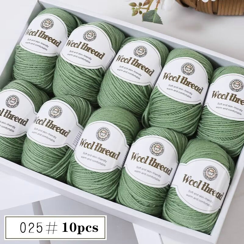 10pcs of Australian Wool Yarn [Approx. 500G/10 Balls Per Pack], Ideal for Crocheting Sweaters, Coats, Vests, Scarves, Hats, and DIY Knitwear, Soft, Warm, and Easy to Knit.