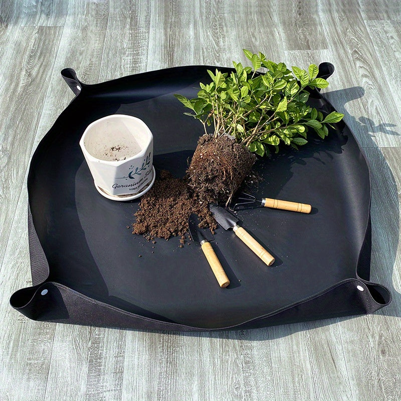 Household gardening floor mat for planting and changing soil in pots.