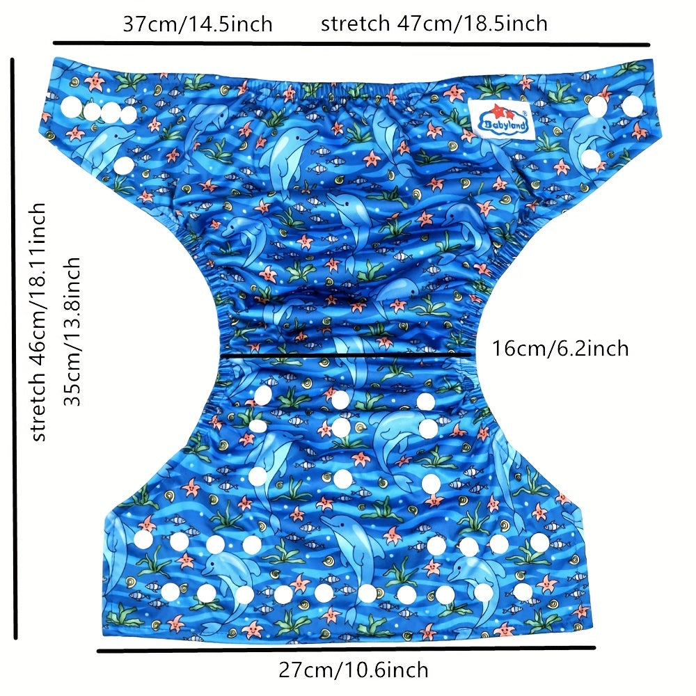 Долговечные тканевые подгузники с карманом для девочек и мальчиков - водонепроницаемые и регулируемые